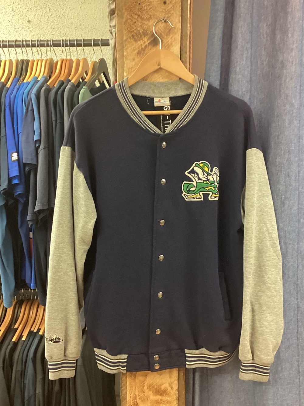 Vintage Notre Dame Navy Varsity Jacket